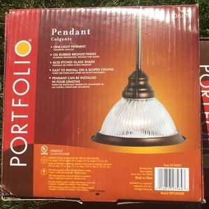 One light Pendant Oil Rubbed Bronze Finish